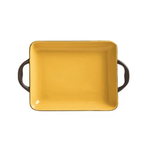 192-CBB002 13 oz Coos Bay Rectangular Tray with Handles - Ceramic, Butter