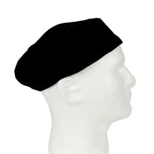 094-H008XL Chef Pill Box Hat, X-Large, Poly Cotton Blend, Black