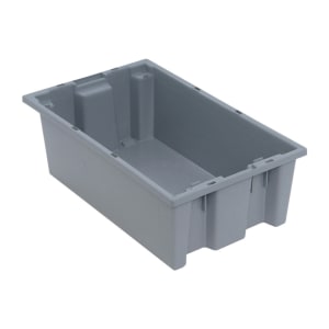 688-SNT180GY Stack & Nest Shelf Tote - 18" x 11", Gray