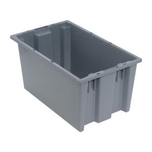 688-SNT185GY Stack & Nest Shelf Tote - 18" x 11", Gray