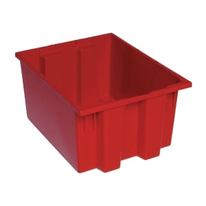 688-SNT190RD Stack & Nest Shelf Tote - 19 1/2" x 15 1/2", Red