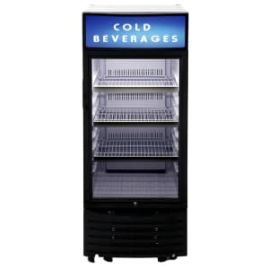 161-BCC6Q1BG 22" One Section Glass Door Merchandiser - (1) Right Hinge Doors, Black, 120v