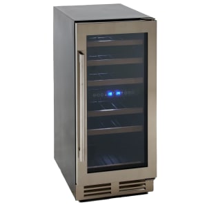 161-WCF282E3SD 15" DESIGNER Series One Section Wine Cooler w/ (2) Zones - 28 Bottle Capacity, 120v
