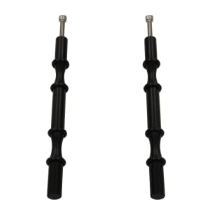 712-EPBLACKPEG02 7 7/8" Epicureanist Wine Pegs w/ (2) Bottle Capacity, Black
