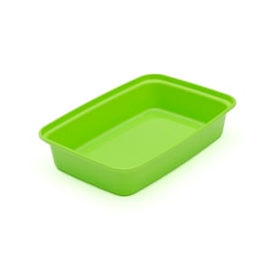 783-644223 16 oz Rectangular Container w/ Lid - Plastic, Green