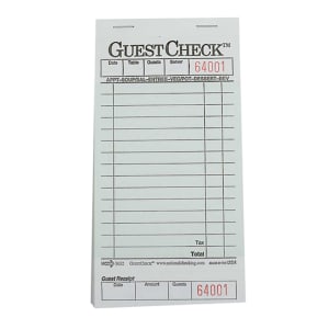 790-412447 Guest Check - (1) Part Booked, (15) Lines