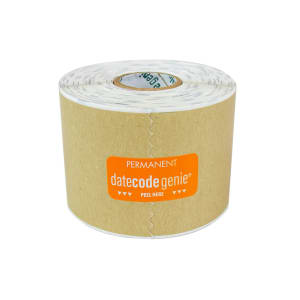 790-741950 Rectangular Datecode Genie® Permanent Food Storage Label - 2" x 4", Kraft, Brown