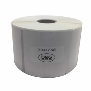 790-730884 Square Datecode Genie® Dissolving Food Storage Label - 2" x 2", White