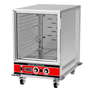 757-HPC3414 1/2 Size Non-Insulated Mobile Heated Proofing Cabinet w/ (14) Pan Capacity - 120v/1ph