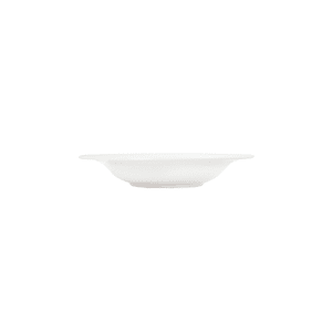 024-911190004 9 1/4" Round Soup Plate, International Pattern & Shape, Ultra White Bone China Body