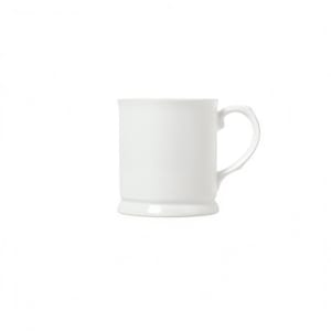 024-911190013 9 3/4 oz Mug w/ International Pattern & Shape, Ultra White Bone China Body