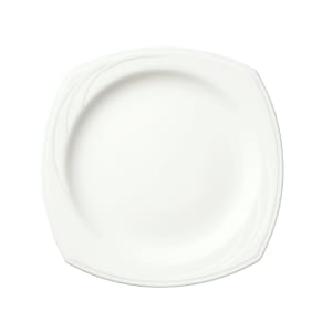 024-905437893 10 1/4" Square Plate w/ Elan Pattern & Medium Rim, Flat, Royal Rideau Body