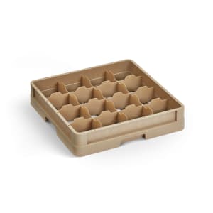 175-CR4 Traex® Full Size Glass Rack w/ (16) Compartments - Beige