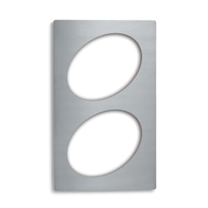 175-8243214 Miramar Template - For (2) 10" Oval Au Gratins, 21 1/8" x 12 3/4", Stainless