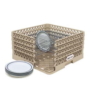 175-PM12116 Dishwasher Rack - 12 Plate Capacity, 6 Extenders, Beige