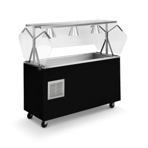 175-R38718 60" Affordable Portable™ Cold Food Bar - (4) Pan Capacity, Floor Model, Black