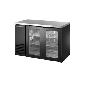 598-TBB2448G 48 1/8" Bar Refrigerator - 2 Swinging Glass Doors, Black, 115v