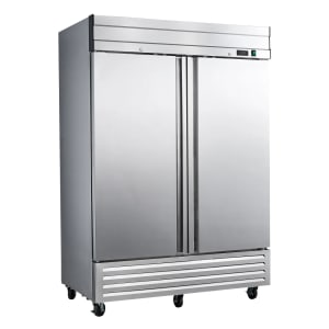 763-MR49 54 3/16" Two Section Reach In Refrigerator, (2) Right/Left Hinge Solid Doors, 115v