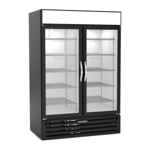 118-MMRF49HC1ABW 52" MarketMax™ Two Section Glass Door Merchandiser - (2) Left/Right Hinge Doors, Black, 115v