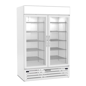 118-MMRF49HC1AWW 52" MarketMax™ Two Section Glass Door Merchandiser - (2) Left/Right Hinge Doors, White, 115v