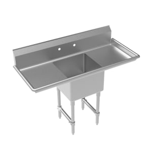 079-CS1818LRLF 54" 1 Compartment Sink w/ 18"L x 18"W Bowl, 12" Deep