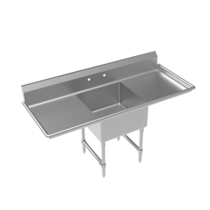 079-CS2424LRLF 72" 1 Compartment Sink w/ 24"L x 24"W Bowl, 12" Deep