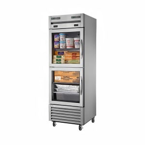 598-T23DTGLH 27 1/16" One Section Commercial Combo Refrigerator Freezer - Glass Doors, Dual Temp, 115v