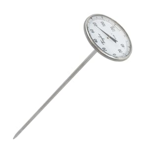 383-6211J 2" Dial Type Pocket Thermometer w/ 8" Stem, -40 to 120 Degrees F