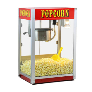 610-1108110 Popcorn Machine w/ 8 oz Kettle & Red Finish, 120v
