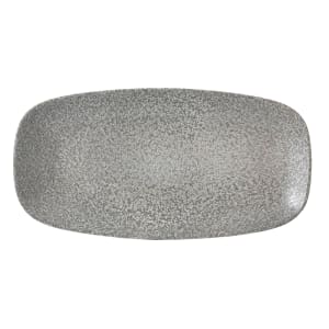 245-EO298 11 3/4" x 6" Oblong Evo Origins Chef's Plate - Ceramic, Gray