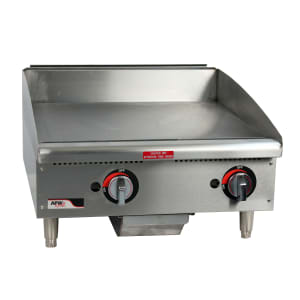 011-GGM24SNG 24" Gas Griddle w/ Manual Controls - 1" Steel Plate, Natural Gas