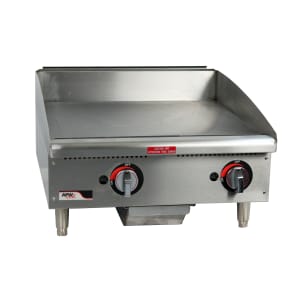 011-GGM18SNG 18" Gas Griddle w/ Manual Controls - 3/4" Steel Plate, Natural Gas