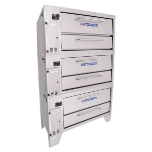 455-253NG Super Deck Floor Model Triple Pizza Deck Oven - Natural Gas