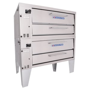 455-3152NG Super Deck Floor Model Double Pizza Deck Oven - Natural Gas