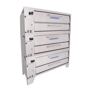 455-3153NG Super Deck Floor Model Triple Pizza Deck Oven - Natural Gas