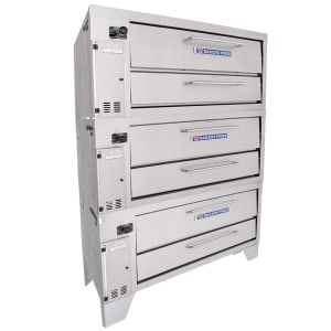 455-353NG Super Deck Floor Model Triple Pizza Deck Oven - Natural Gas