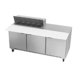 118-SPE72HC10C 72" Hydrocarbon Series Sandwich/Salad Prep Table w/ Refrigerated Base, 115v