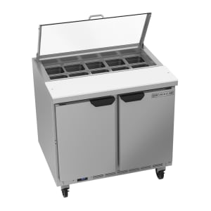 118-SPE36HC10CL 36" Hydrocarbon Series Sandwich/Salad Prep Table w/ Refrigerated Base, 115v