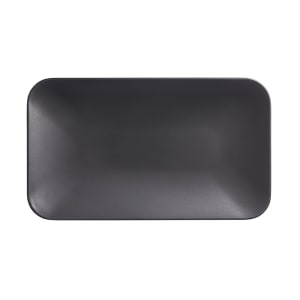 166-MCP12BK 12" x 7" Rectangular Endurance Platter - Melamine, Black