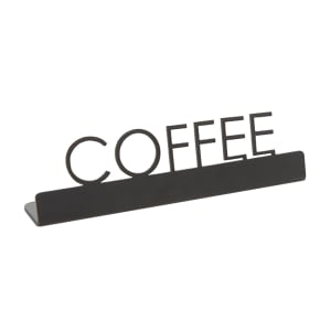 166-SBC5 "Coffee" Table Tent Sign - 5" x 1 1/4", Stainless, Black