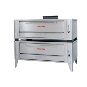015-1060DOUBLELP Floor Model Double Pizza Deck Oven - Liquid Propane