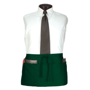 752-CL3PWACHG1 3 Pocket Waist Apron - 25" x 11", Polyester, Hunter Green