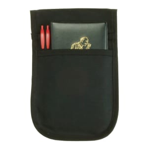 752-CL2PSPOUCHBK1 2 Pocket Pouch Apron - 7 1/2" x 12", Polyester, Black