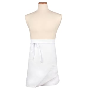 752-CL4WAWH1 Waist Apron - 32" x 21 1/2", Cotton/Poly, White