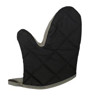 752-CL2PX10BKBK 10 1/2" Conventional Oven Mitt - Wrist Length, Black/Beige