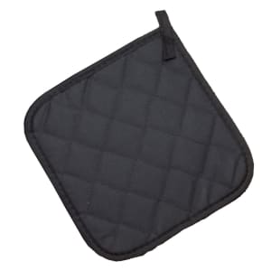752-CLPT8BKBK1 8" Square Pot Holder - Terry, Black