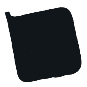 752-CLTPH8BK1 8" Square Pot Holder - Terry, Black