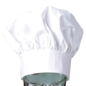 752-CLCH31 13" Chef's Hat w/ Hook-and-loop Closure - Poplin, White
