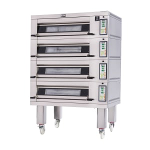 013-2T42403 Artisan Stone Floor Model Quadruple Bakery Deck Oven - 240v