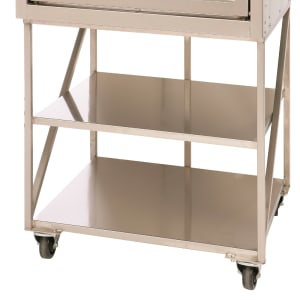 013-PIZ3B 35 1/4" x 30 1/4" Mobile Equipment Stand for PIZ3 Pizza Oven, Undershelf